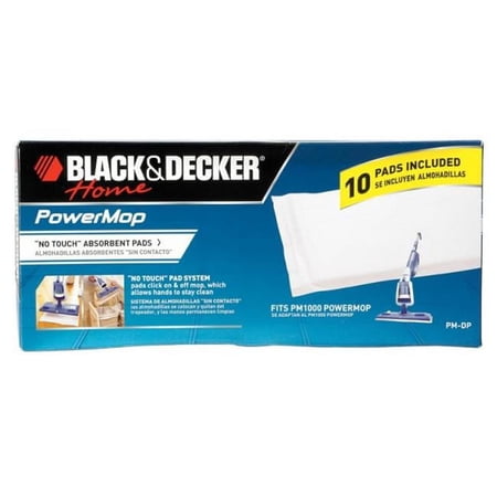 BLACK+DECKER PM-DP Power Mop No Touch Replacement Pads, 10 Pack