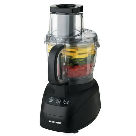 Black+Decker - Power Pro Wide-Mouth Food Processor - Black