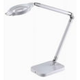 thumbnail image 1 of BLACK+DECKER PureOptics Magnifier Natural Daylight LED Desk Lamp with 5-Diopter Lens, USB Port, 6 Dimming Levels, White (LED10ARCMAG-WHT), 1 of 7