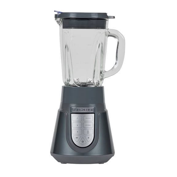 BLACK+DECKER Quiet Blender, 1000W, 6-Cup PerfectPour Glass Jar, 24oz Personal Jar, 4 Smart Functions, 3 Speeds, Pulse, Ice Crush, Smoothie Maker