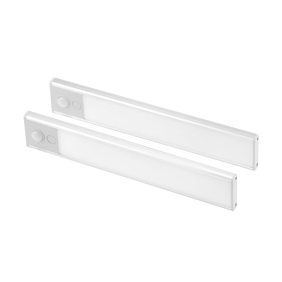 BLACK+DECKER Rechargeable Under Cabinet Lighting, Motion Sensor On/Off, Warm White LED, Stick-On Install for Kitchen & Closets - 2 Light Bars