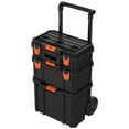 thumbnail image 1 of BLACK+DECKER Rolling Tool Box, Stackable Storage System | 3 Piece Set (BDST60500APB), 1 of 11