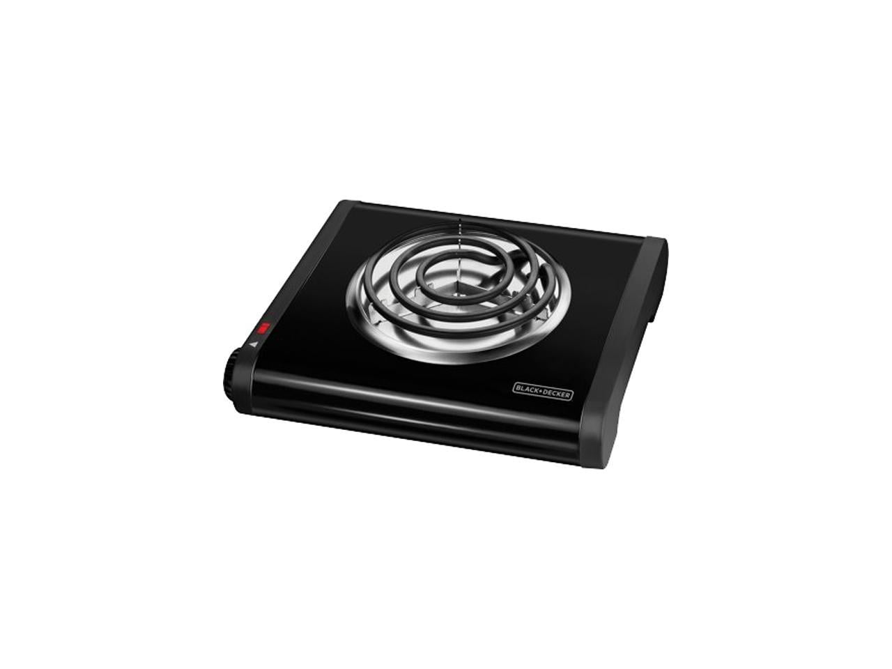 BLACK+DECKER SB1001B Single-Burner Portable Buffet Range, Black