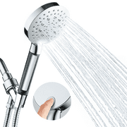 BLACK+DECKER Handheld Shower Head w/ 3 Spray Settings, Water Filter, & Stainless Steel Hose, Chrome