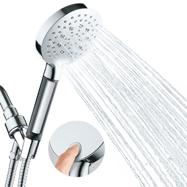 BLACK+DECKER Handheld Shower Head w/ 3 Spray Settings, Water Filter, & Stainless Steel Hose, Chrome