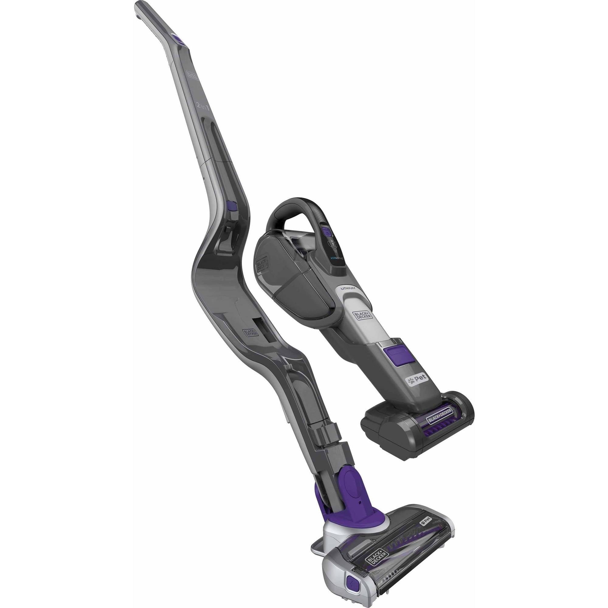 Black Decker Power Series Pro Pet Cordless Stick Vacuum Cleaner, 2-in-1, Purple