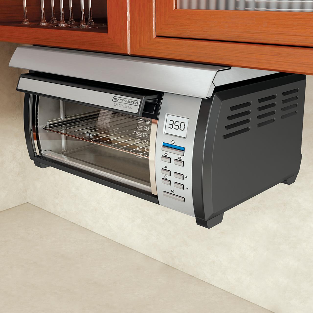 BLACK+DECKER SpaceMaker Under-Counter Toaster Oven, Black/Silver, TROS1000D - image 1 of 10