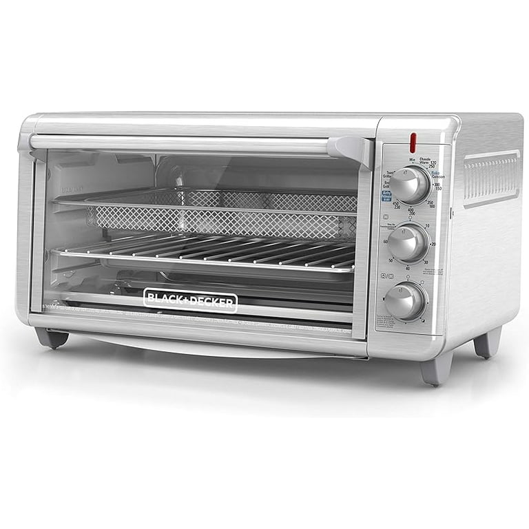 BLACK DECKER TO3265XSSD Extra Wide Crisp N Bake Air Fry Toaster Oven Silver