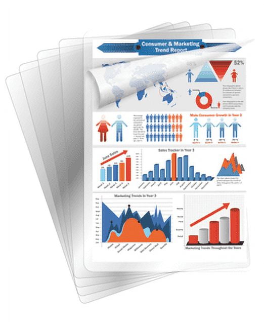 BLACK+DECKER TimeShield Thermal Laminating Pouches, Letter (8.5" x 11