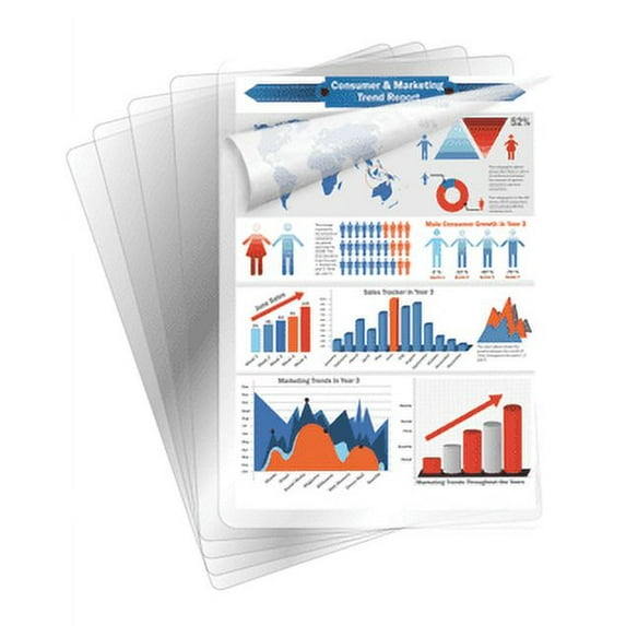 BLACK+DECKER TimeShield UV Thermal Laminating Pouches, Letter (8.5" x 11"), 5 mil - 100 Pack