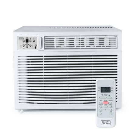 BLACK+DECKER Window or Through The Wall Air Conditioner 18000 BTU, AC Window Unit Cools Up to 1000 Square Feet, Window AC Unit with Remote Control, 3 Cooling Speeds and Fan Only, BD18WT6, White