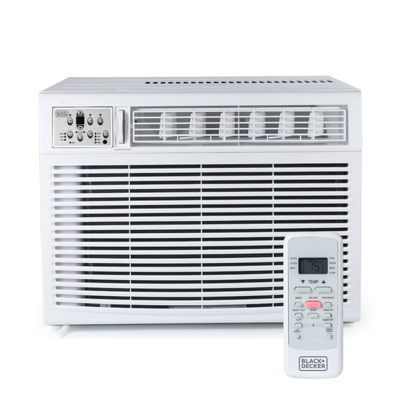 BLACK+DECKER Window or Through The Wall Air Conditioner 18000 BTU, AC Window Unit Cools Up to 1000 Square Feet, Window AC Unit with Remote Control, 3 Cooling Speeds and Fan Only, BD18WT6, White