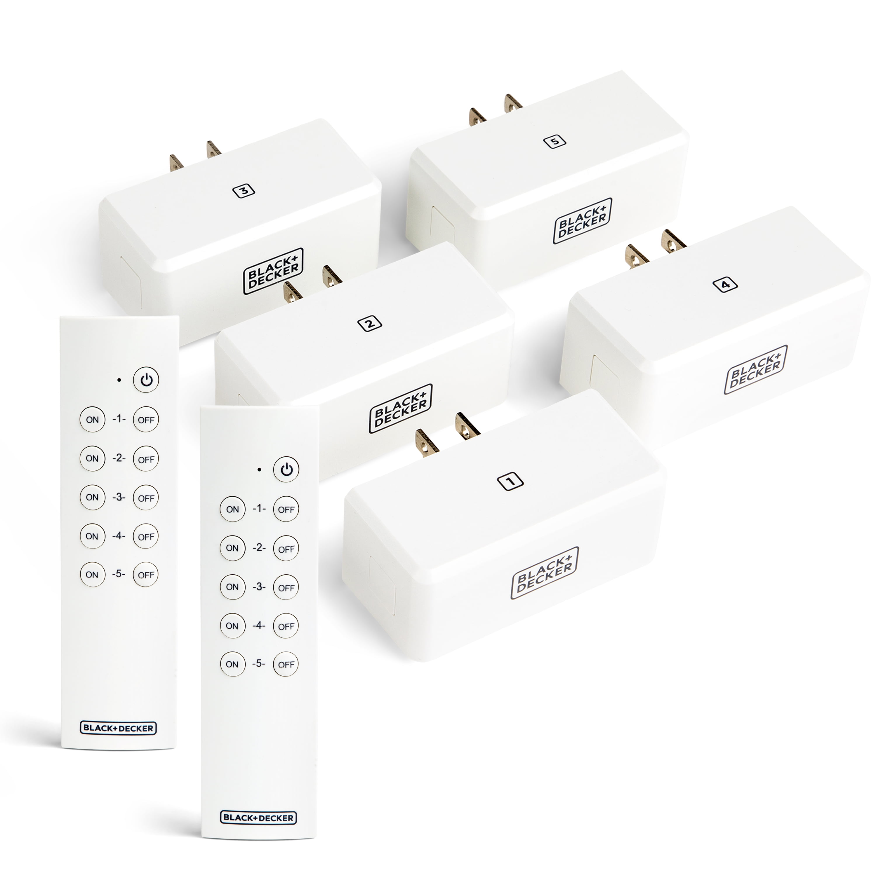 Black + Decker Grounded Wireless Remote Outlets (5 Pack)