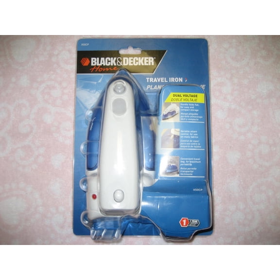 BLACK + DECKER X50 Travel Pro Foldable Iron, White