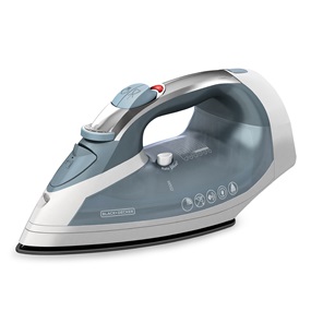 BLACK+DECKER Xpress Steam Cord Reel Iron with Nonstick Soleplate, Blue, ICR16X