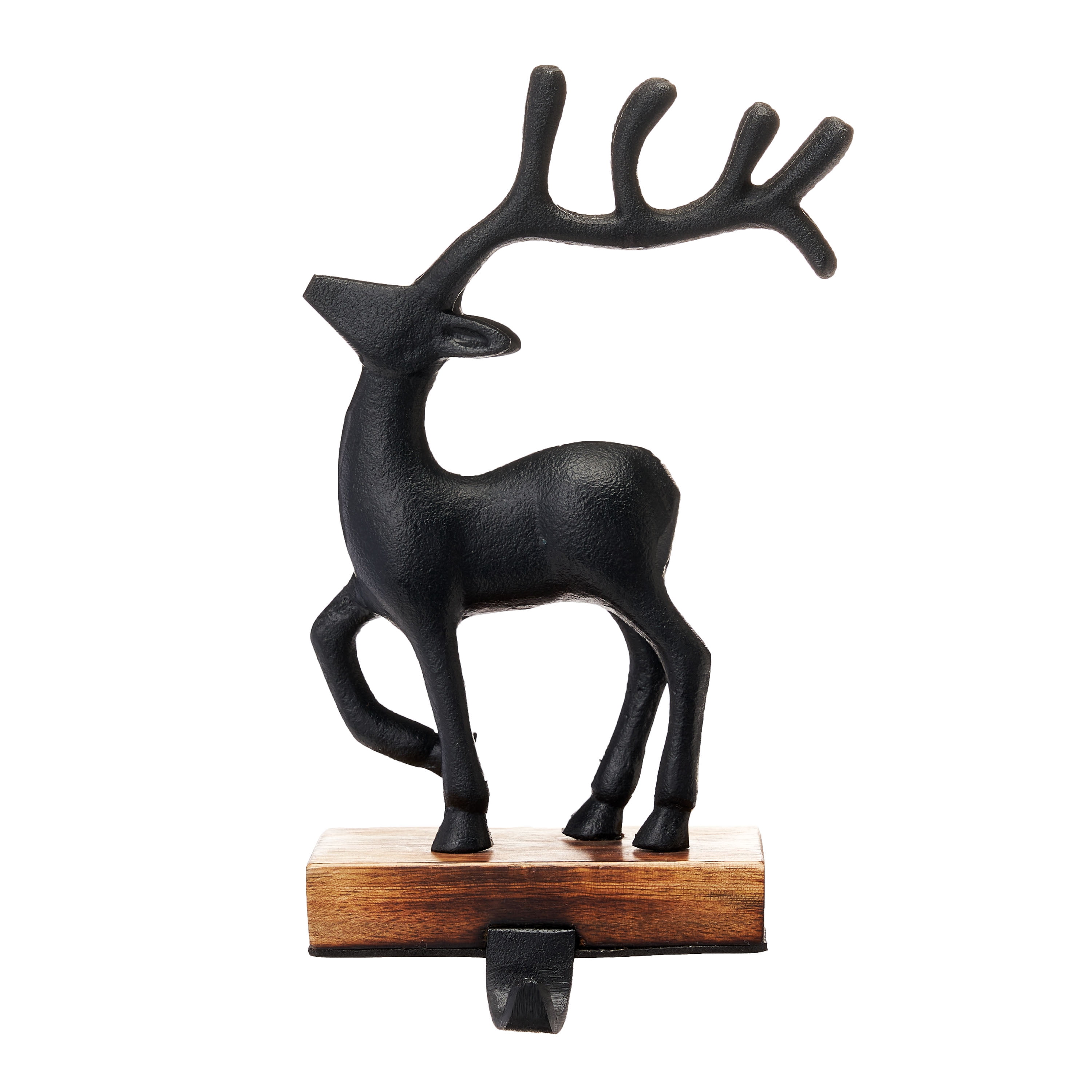 BLACK DEER STOCKING HOLDER