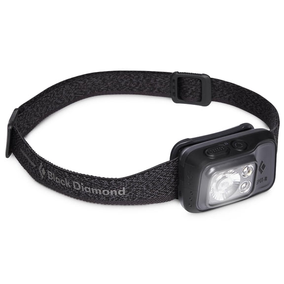 BLACK DIAMOND Spot 400-R Rechargeable Headlamp | 400 Lumens, Dimmable | Micro-USB Charging | Waterproof & Compact | Camping, Hiking, Running | Graphite