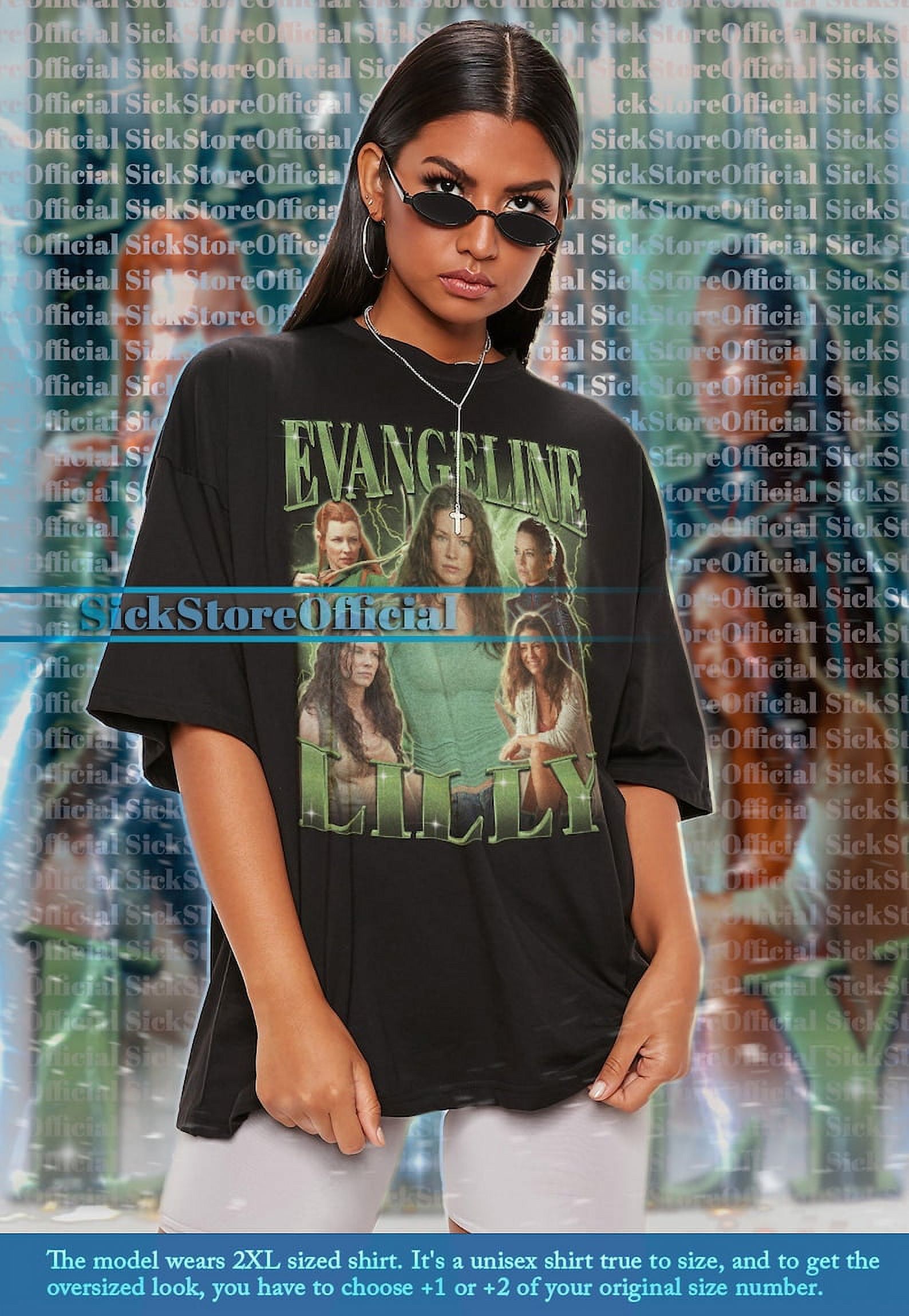 [BLACK] EVANGELINE LILLY Vintage Shirt