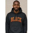 thumbnail image 1 of BLACK Embroidered Kente Cloth Hoodie, 1 of 4