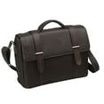 thumbnail image 1 of BLACK FLAP-OVER LEATHER COMPUTER BRIEFCASE, 1 of 2