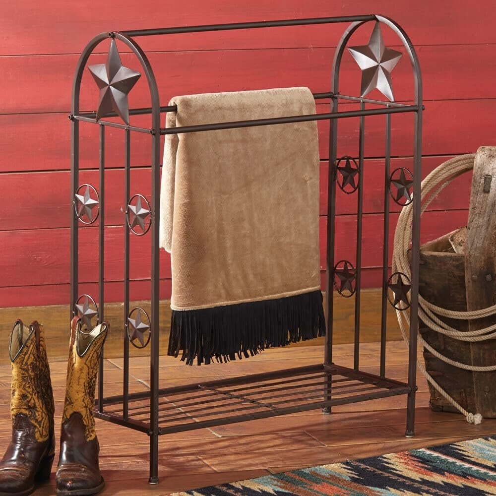 BLACK FOREST DECOR Metal Lone Star Quilt Rack - Walmart.com