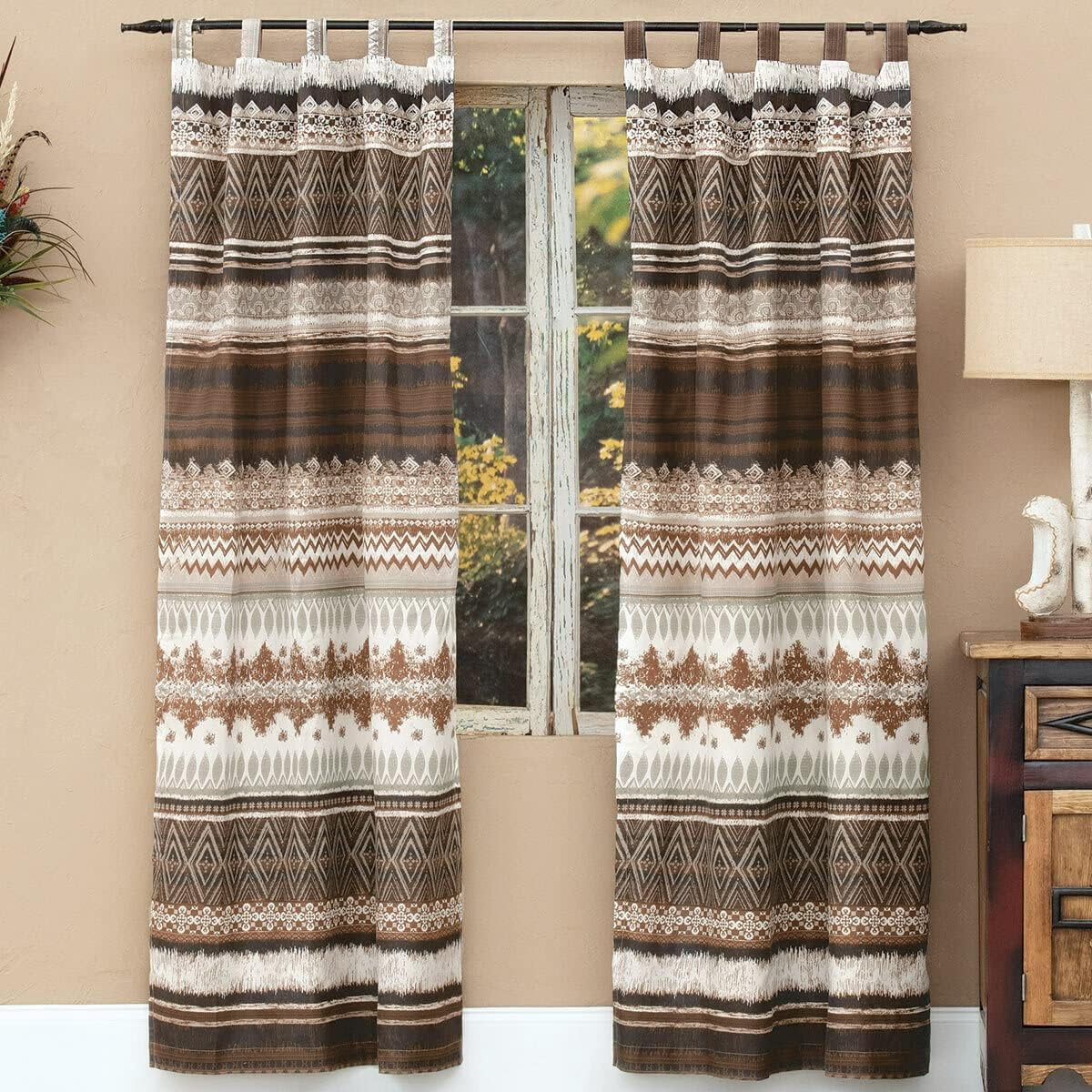 BLACK FOREST DECOR Southwest Mocha Queen Quilt Set - 100% Cotton, Reversible, 90x90 Inches With Shams