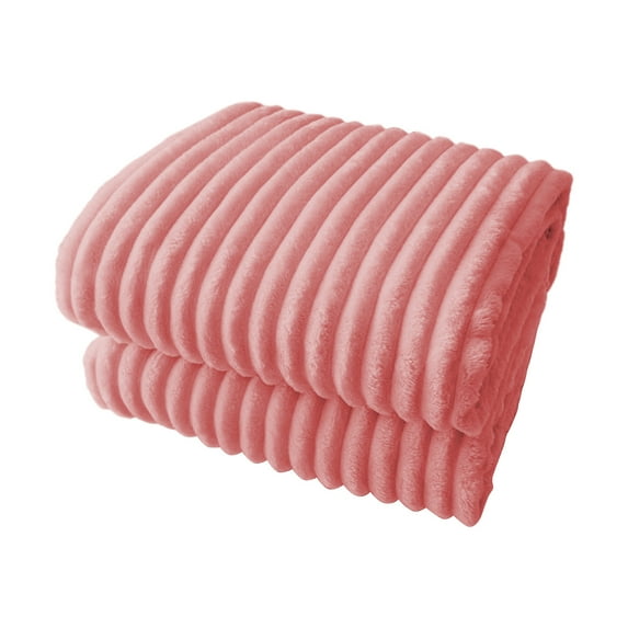 BLACK FRIDAY 2031 Flannel Fleece Throw Blanket Warm And Soft Striped Couch And Bed Blanket Cozy Microfiber Ribbed Sofa Decor For All Season