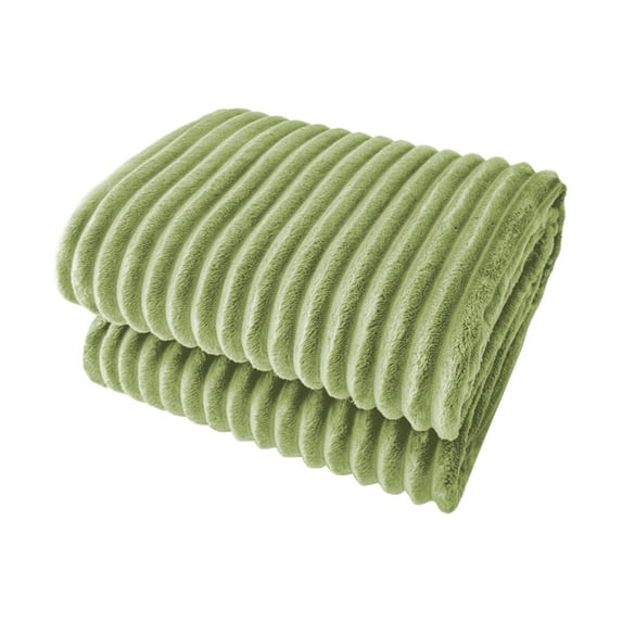 BLACK FRIDAY 2032 Flannel Fleece Throw Blanket Warm And Soft Striped Couch And Bed Blanket Cozy Microfiber Ribbed Sofa Decor For All Season