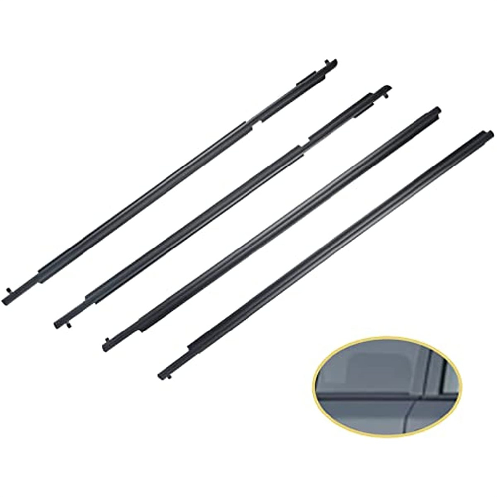 BLACK FRONT & REAR DOOR BELT MOLDING SET OF 4 OEM FOR TOYOTA 1021