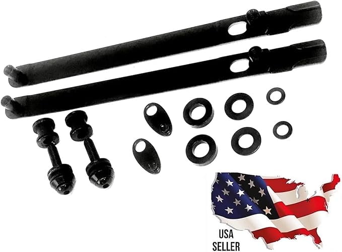 BLACK FXDWG Wide Glide Quick Release Docking Hardware Kit Harley