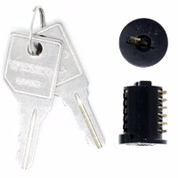 (BLACK) File Cabinet , Desk or Cubicle Replacement Lock Core Kit Includes 2 Keys for HON 110E