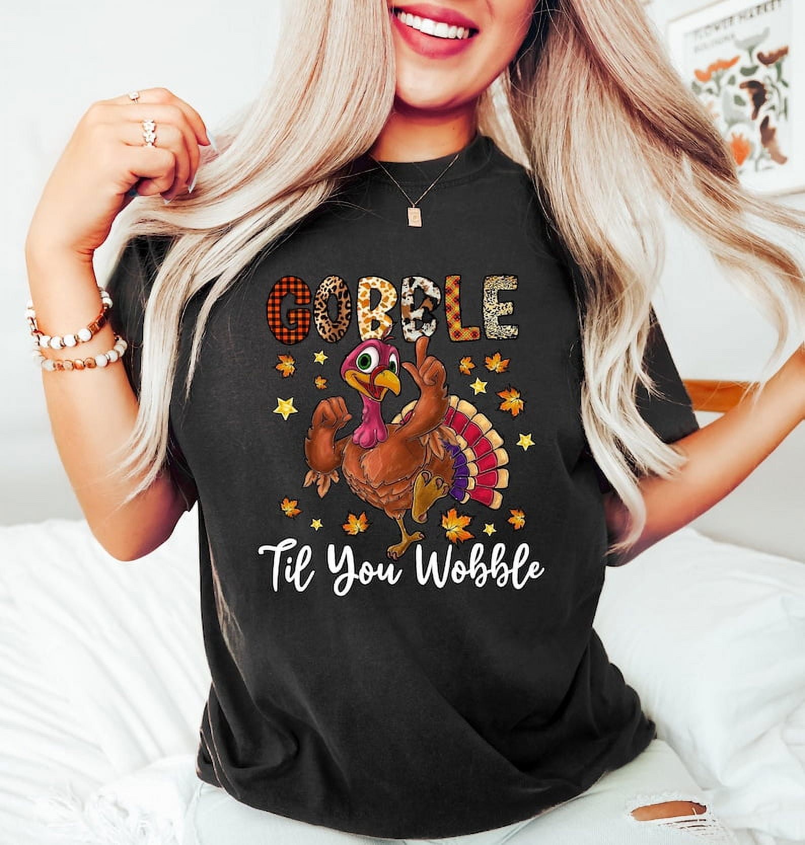 Gobble Til You Wobble Screen Print Dog Hoodie Grey Xxl