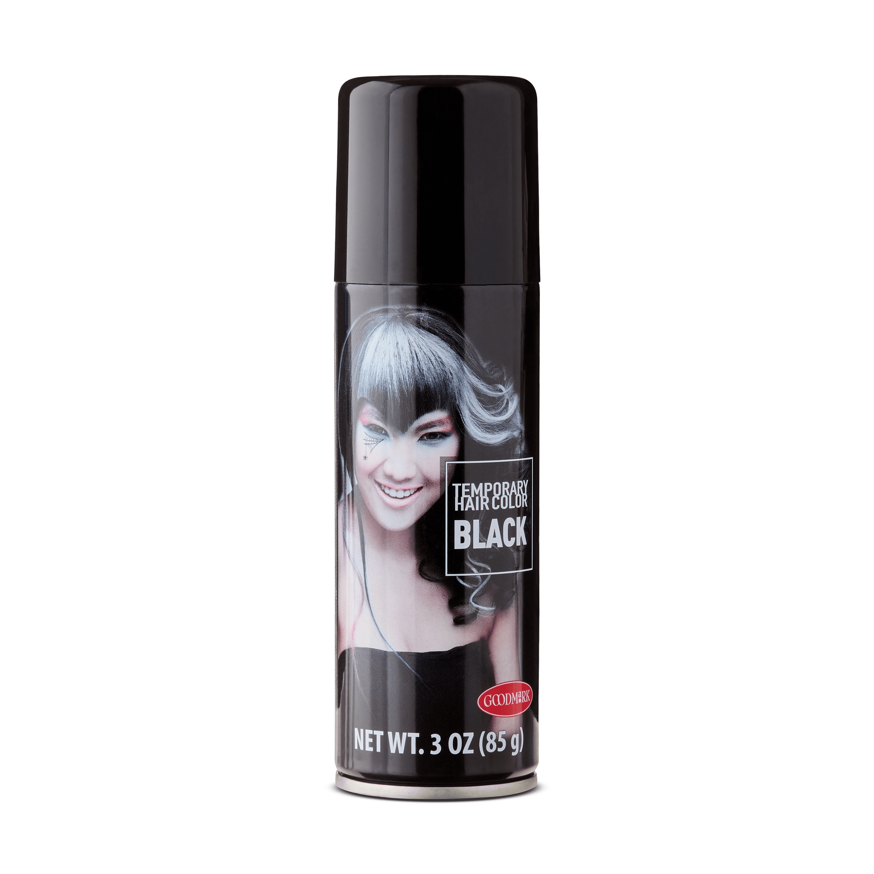 Black Hair Spray, Halloween Accessory, Temporary Color, 3oz,  by Goodmark USA