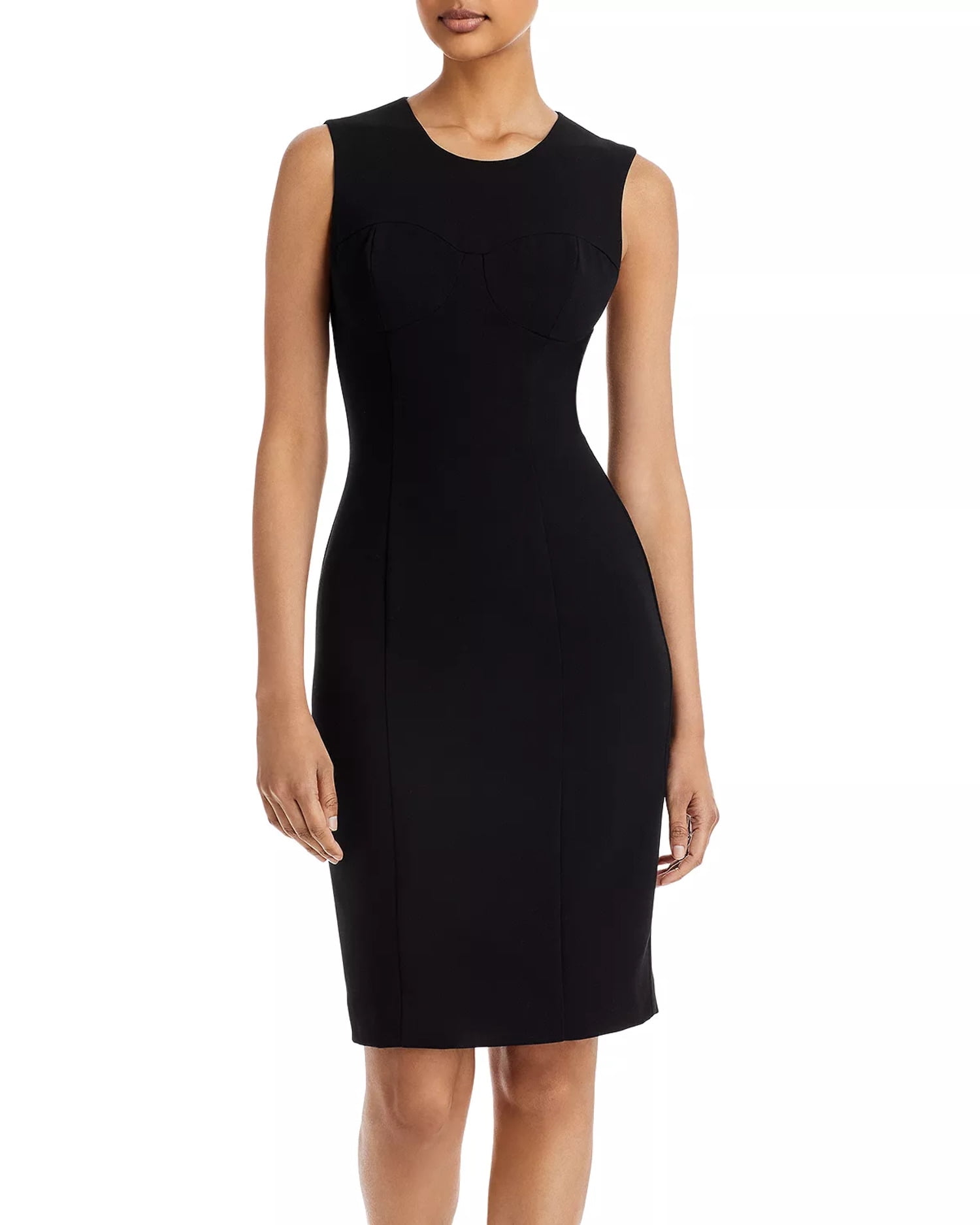Black Halo Women's Walker Sheath Dress - Classic Stretch Fabric, Round Neck, Hidden Back Zip