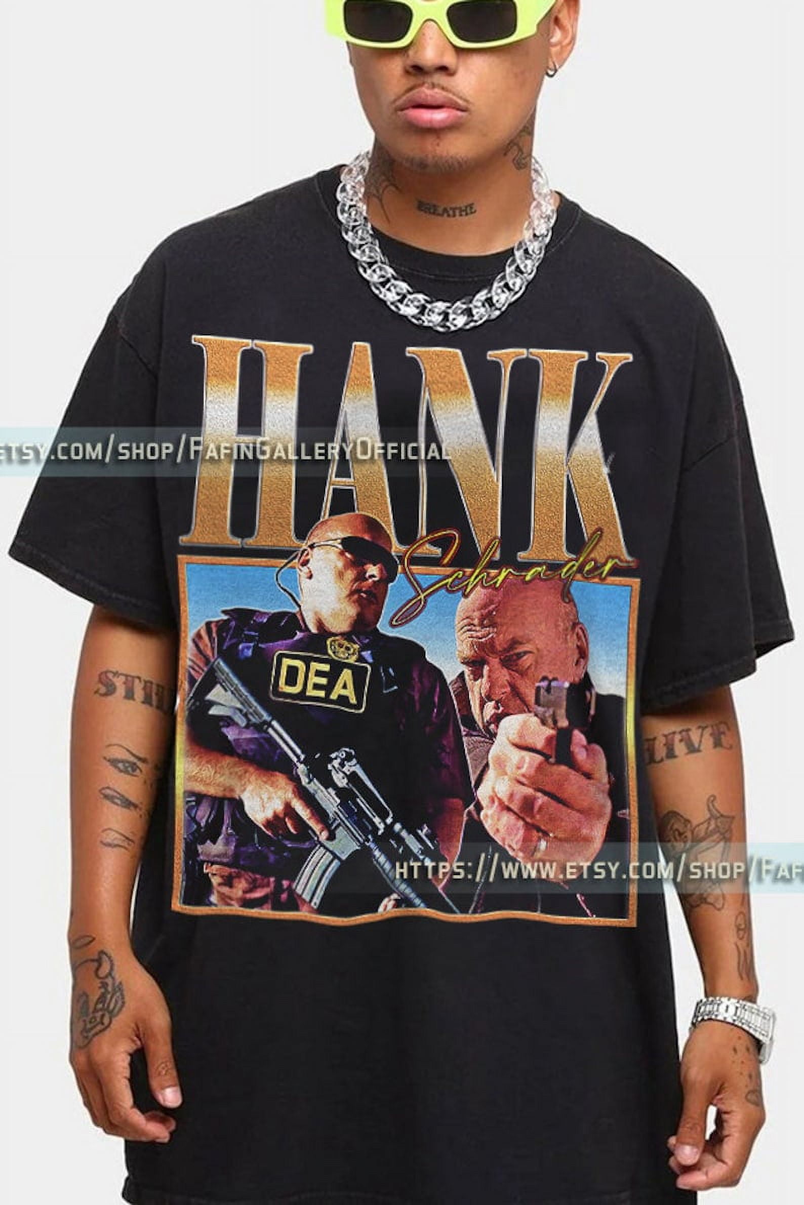 [BLACK] HANK Schrader Vintage Retro Tshirt, Agent Albuquerque DEA Asac Schrader Shirt