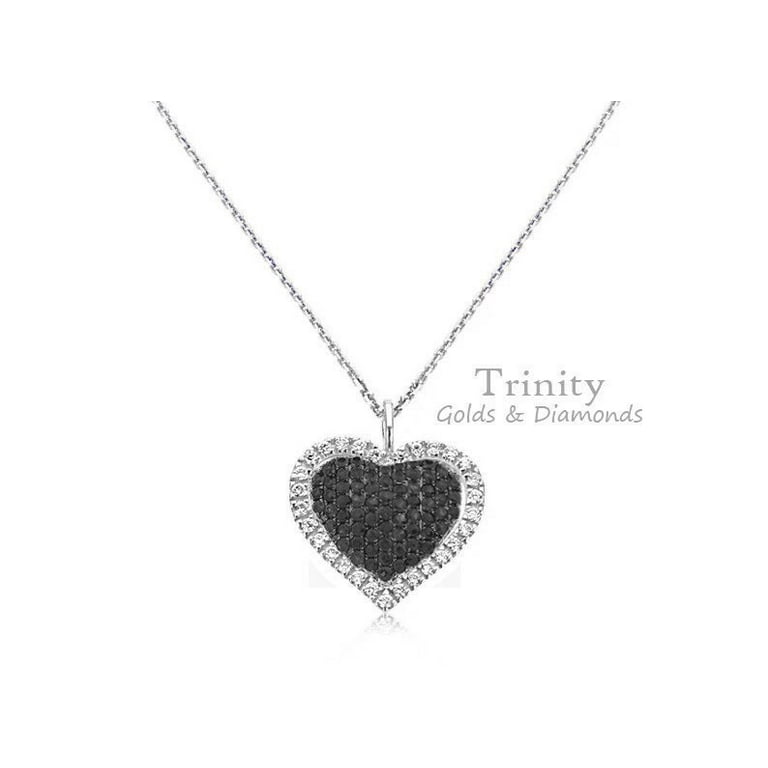 Sterling silver offers black gem heart