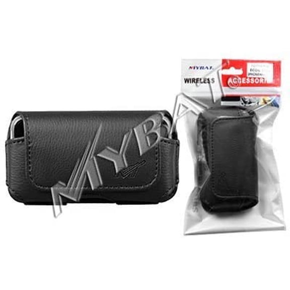 BLACK HORIZONTAL LEATHER CASE POUCH for APPLE IPHONE / 3G IPHONE/SAM A827