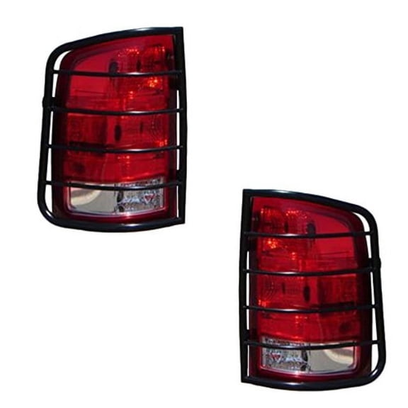 Black Horse Tail Light Guards Black Compatible with 2002-2008 Dodge Ram 1500|2003-2010 Dodge Ram 2500|2003-2009 Dodge Ram 3500-7G076006A
