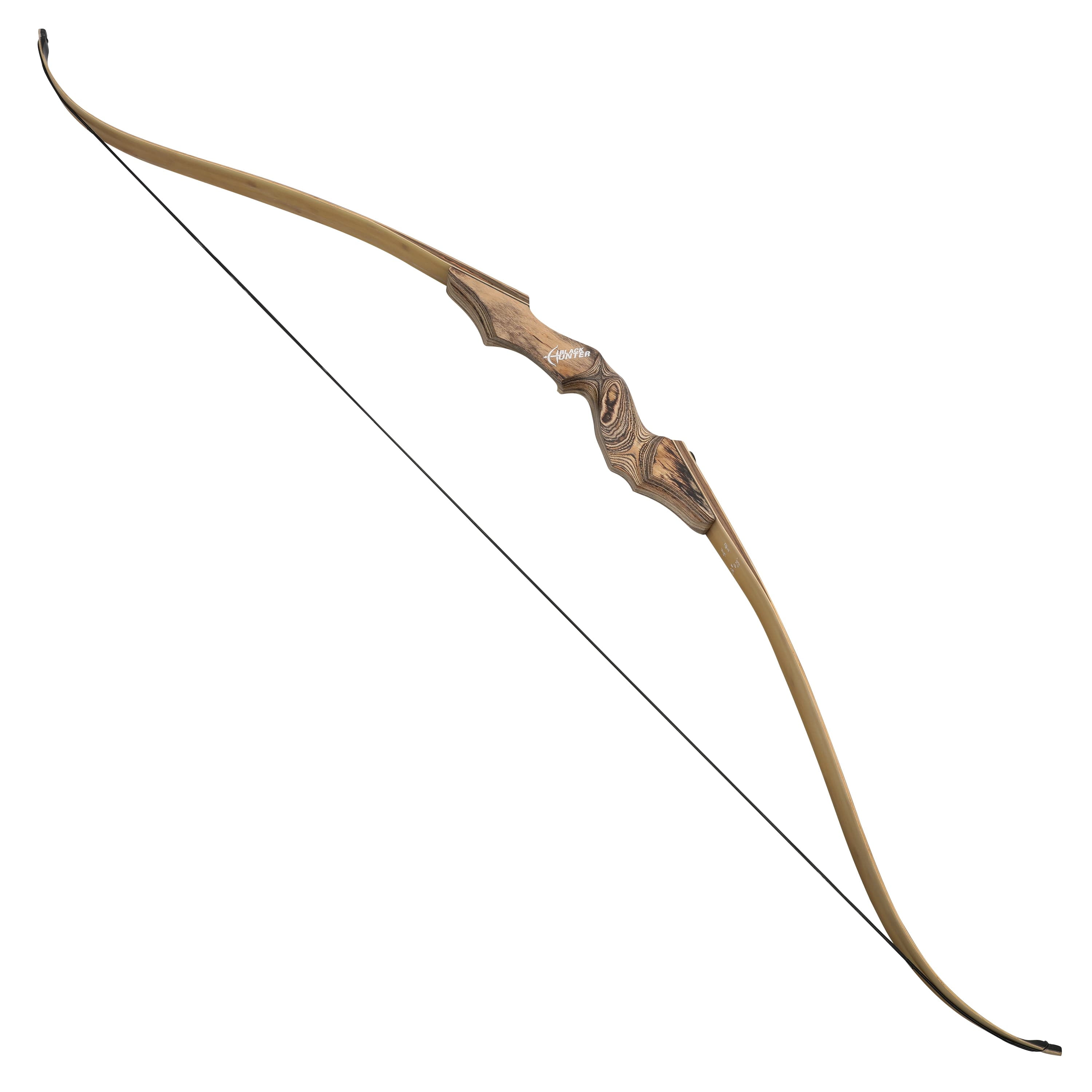 BLACK HUNTER 60" Traditional Takedown Hunting Recurve Bow Archery, RH, 2060 lbs at 28" Draw