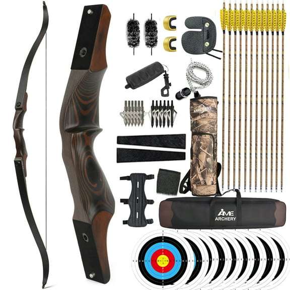 BLACK HUNTER Rebirth 60" Wood Recurve Bow Takedown 25-60 lbs