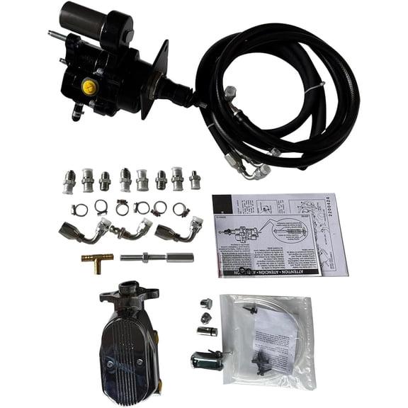 BLACK Hydro Hydraulic Boost Power Brake Booster Milled Master Cylinder and Hoses Kit, For Chevy Camaro 1970 1971 1972 1973 1974 1975 1976 1977 1978 1979 1980 1981