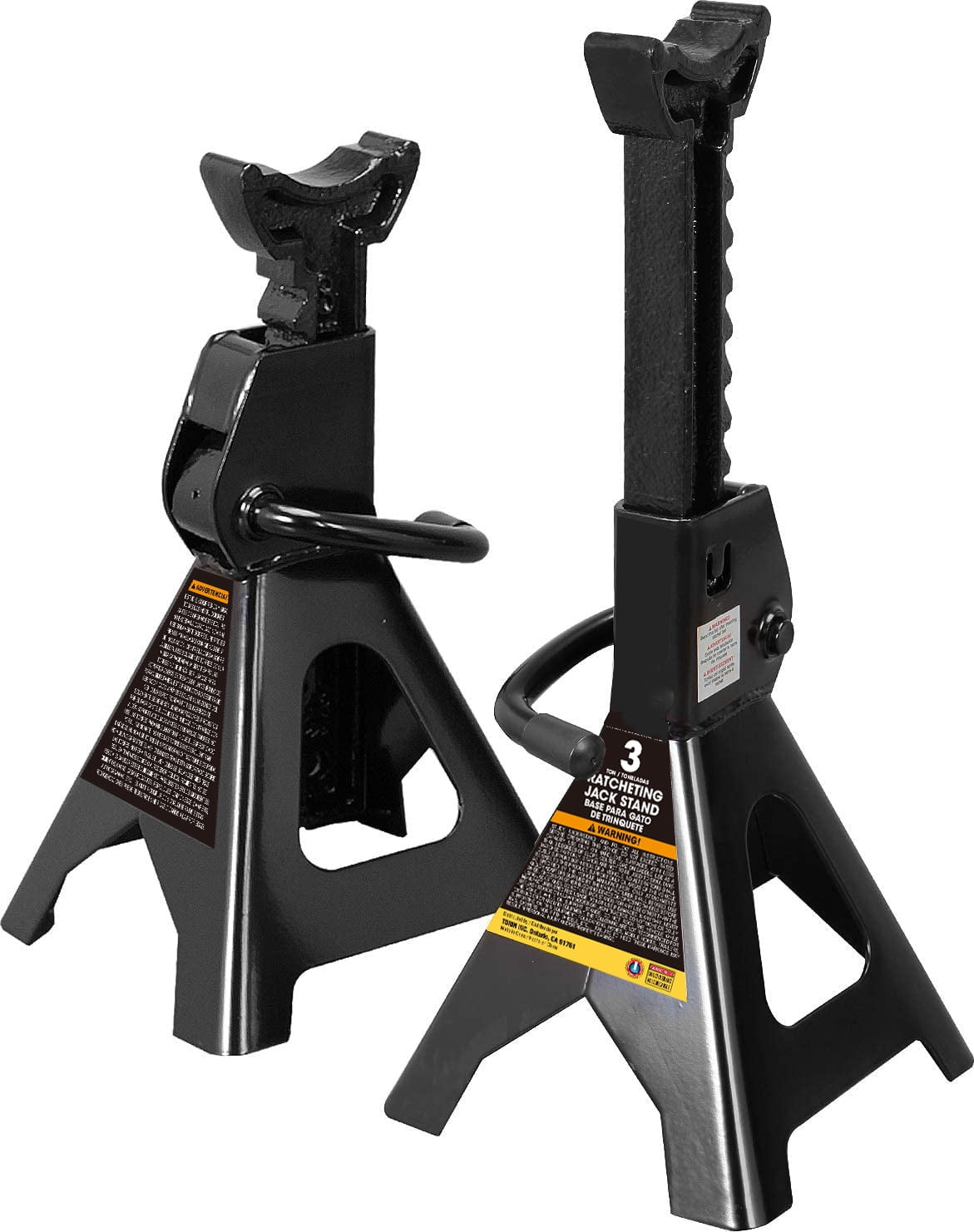 BLACK JACK Steel Jack Stands: 3 Ton (6,000 lb.) Capacity, Black, 1 Pair