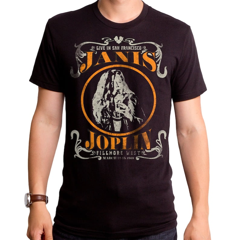 [BLACK] JANIS JOPLIN Live Unisex TShirt (JNS0044501BLK) American