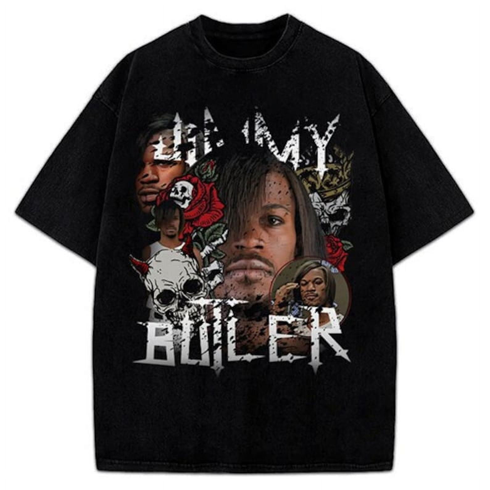 [BLACK] Jimmy Butler Emo Long Hair Himmy Funny Skull And Roses
