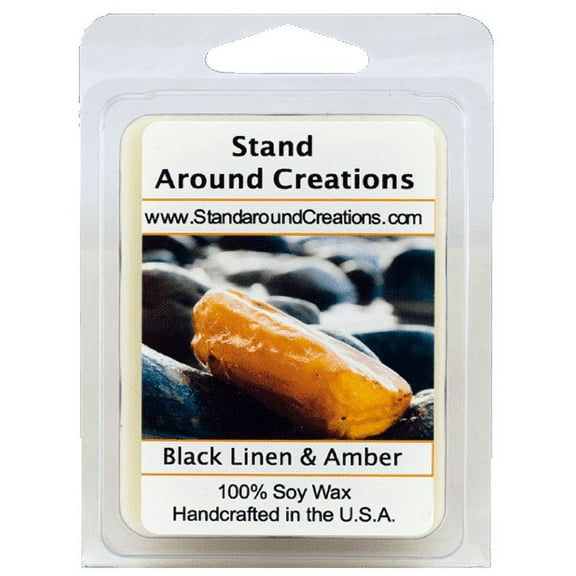 BLACK LINEN & AMBER WAX MELT 3-OZ.