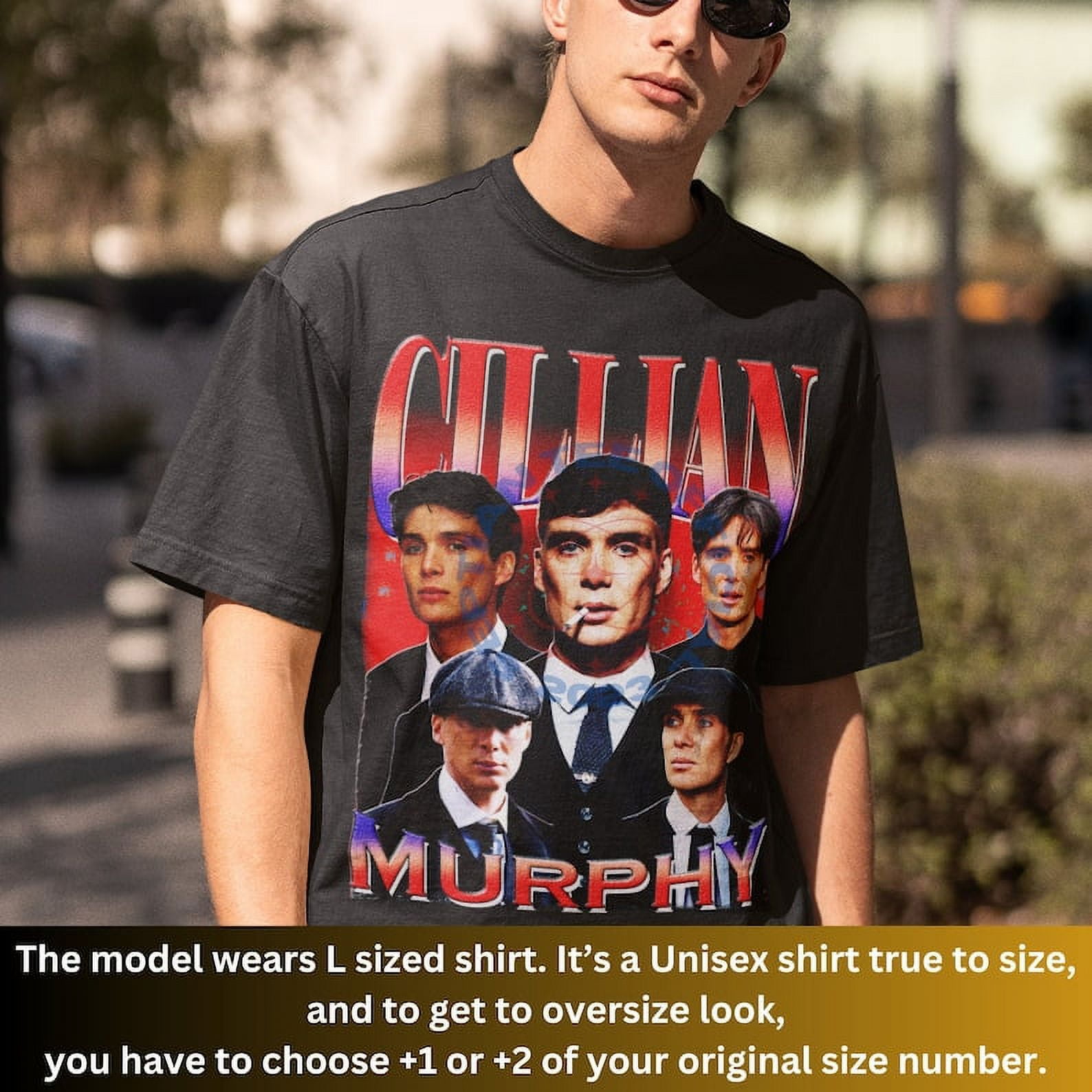 [BLACK] Limited Cillian Murphy Shirt, Cillian Murphy Vintage - Walmart.com