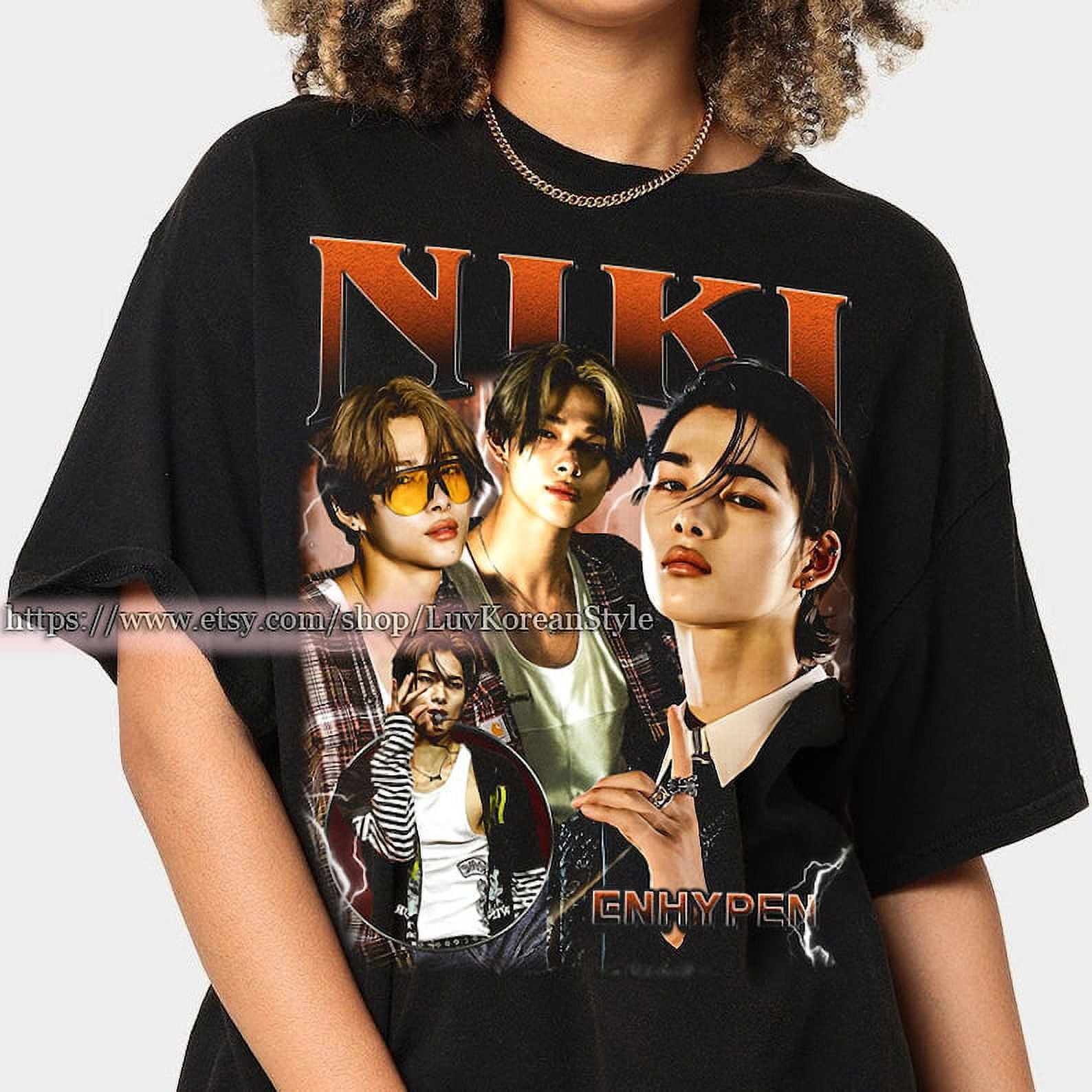 [BLACK] Limited Niki Enhypen KPop Tshirt Vintage Unisex Shirt - Walmart.com