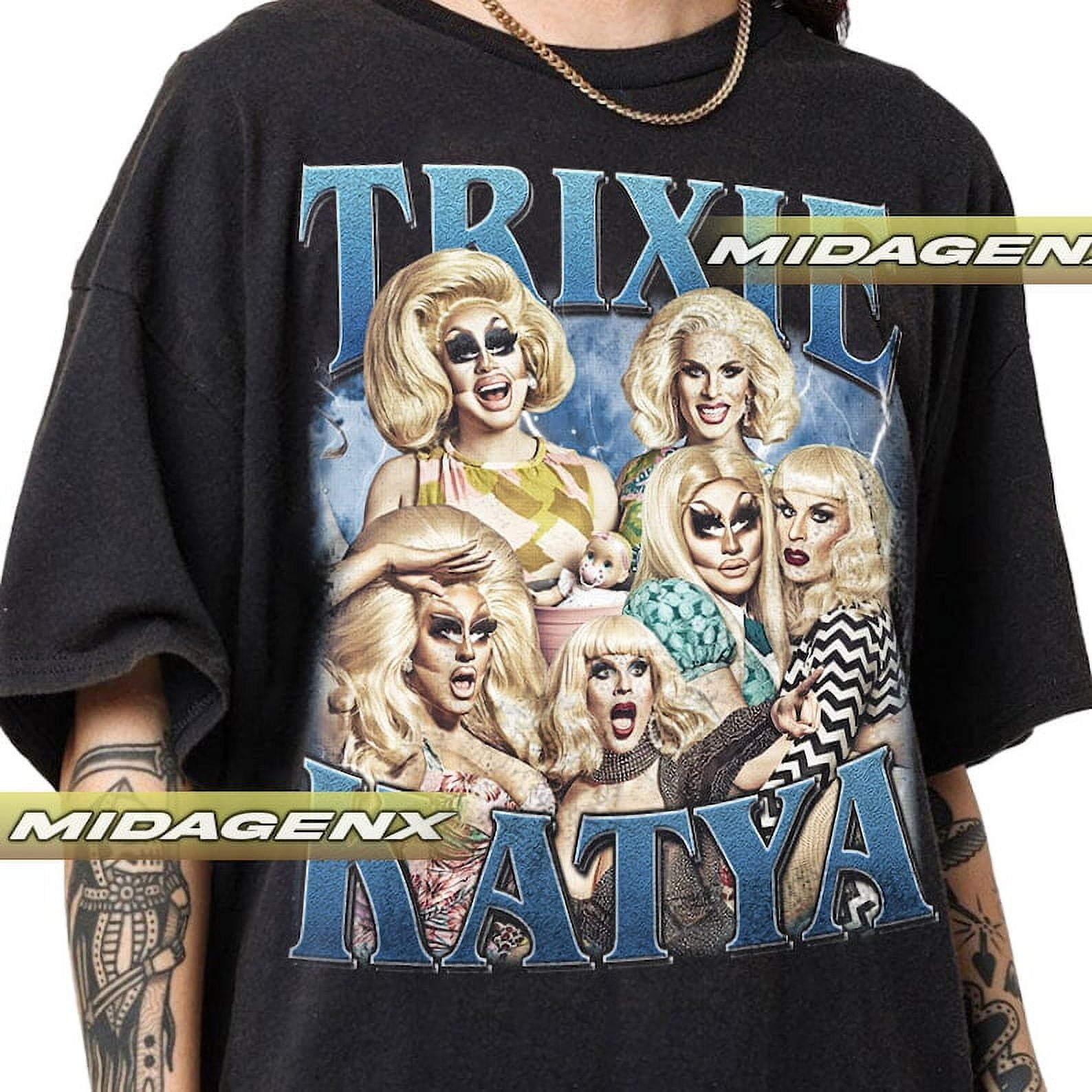 [BLACK] Limited Trixe and Katya Vintage TShirt