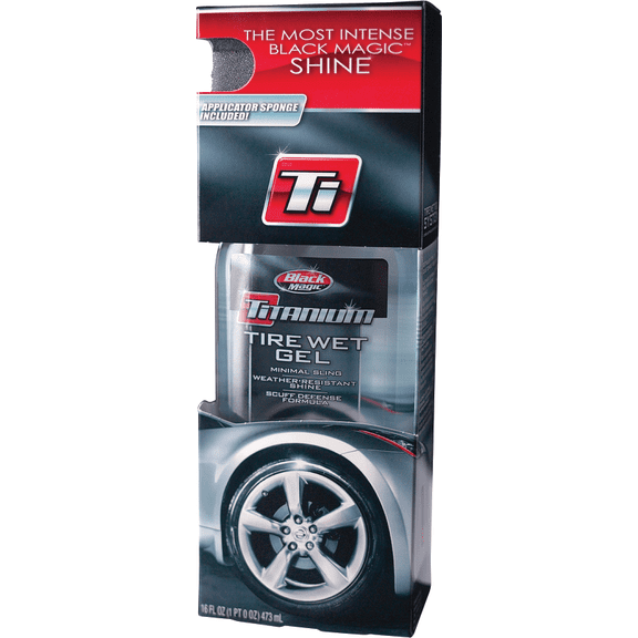 BLACK Automotive - BLACK MAGIC Titanium Tire Wet Gel Tire Shine - Pack of 12 Standard Vehicle Use, OE Replacement