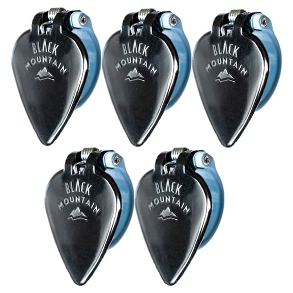 5X BLACK MOUNTAIN Spring Loaded Guitar Thumb Picks | Light Gauge Universal Fit